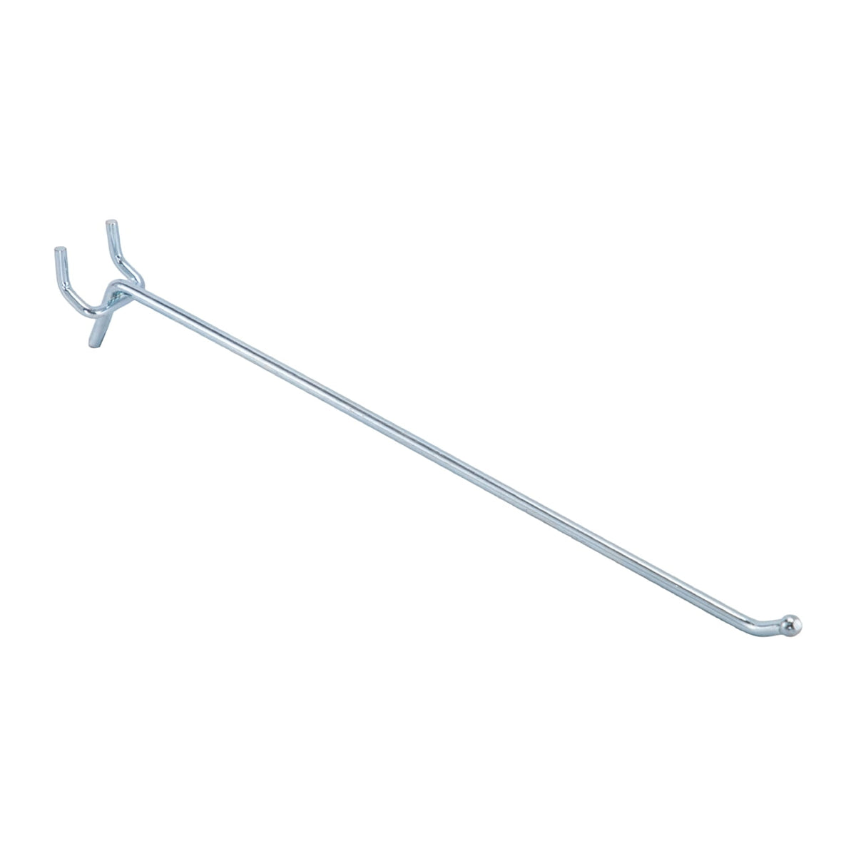 SSWBasics 10 in Chrome Peg Hook for 1/8 in or 1/4 in Pegboard pack of 100