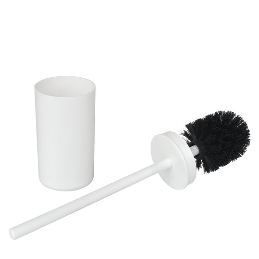 Mainstays Basics Plastic Toilet Brush and Holder Set, White